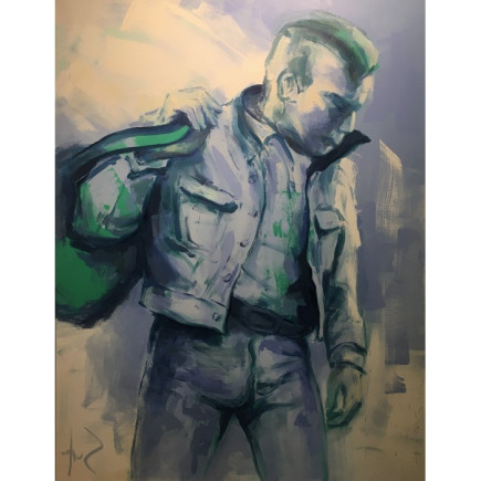 Paintings by Sef Berkers - Man With Bag
