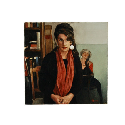 Paintings by Roeland van der Kley  -Vrouw Met Rode Sjaal