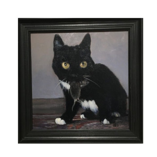 Paintings by Roeland van der Kley  - Poes Met Muis