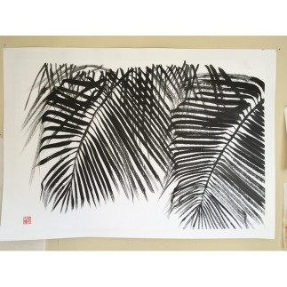 Palm Leaves 1 - Paintings by Sylvia Radius