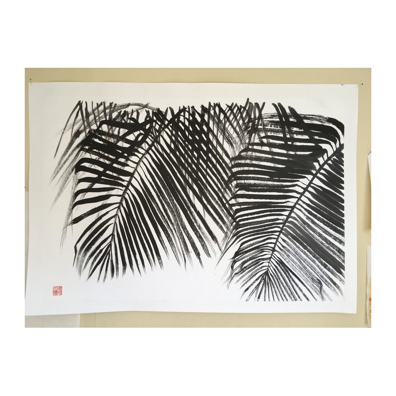 Palm Leaves 1 - Schilderijen van Sylvia Radius