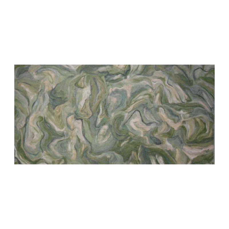 Marian Verdonk creates wool paintings - Green Marble