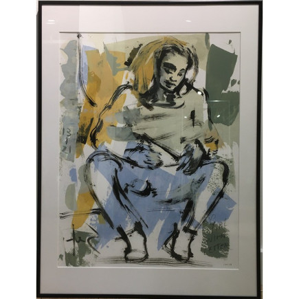 Paintings by Sef Berkers - Girl With Letter