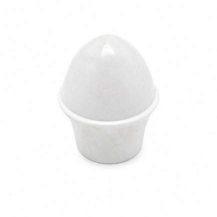 Eind knop caferod gordijnroede 13 mm kleur wit per stuk