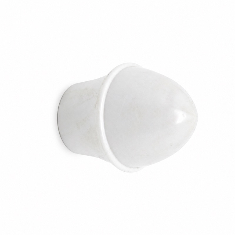 Eind knop caferod gordijnroede 13 mm kleur wit per stuk Eind knop caferod gordijnroede 13 mm kleur wit per stuk