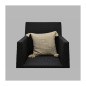 Housse de coussin naturelle avec pompons 40 x 40 cm Housse de coussin naturelle avec pompons 40 x 40 cm