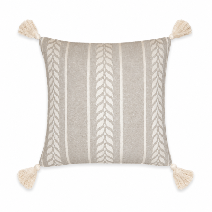 Kussenovertrek beige tarwe motief 40 x 40 cm