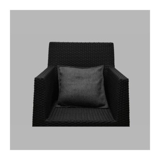 Wollen kussenhoes donkergrijs 40 x 40 cm