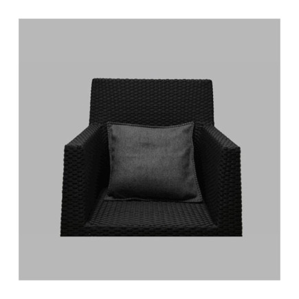 Wollen kussenhoes donkergrijs 40 x 40 cm