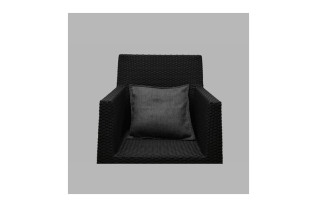 Wollen kussenhoes donkergrijs 40 x 40 cm