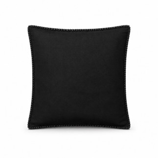 Wollen kussenhoes zwart 40 x 40 cm