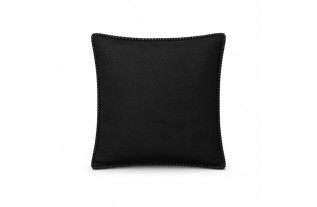 Housse de coussin en laine noire 40 x 40 cm
