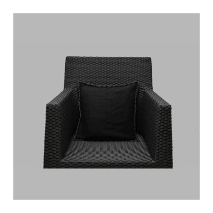 Black wool cushion cover 40 x 40 cm