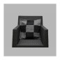 Housse de coussin en laine motif blocs noir-gris 50 x 50 cm