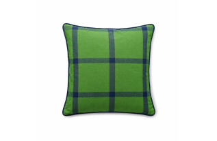 Housse de coussin motif blocs vert-bleu 40 x 40 cm