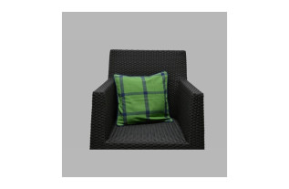 Kussenovertrek blokdesign groen-blauw 40 x 40 cm