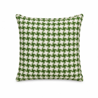 Set kussens wit-groen fijne ruiten 3 stuks