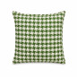 Set de 3 coussins blanc-vert à petits carreaux