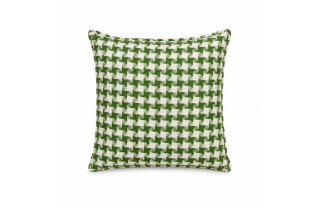 Set kussens wit-groen fijne ruiten 3 stuks