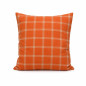 Housse de coussin à carreaux orange 40 x 40 cm Housse de coussin à carreaux orange 40 x 40 cm
