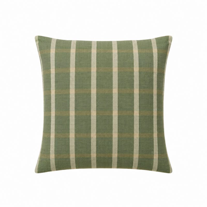Housse de coussin à carreaux verte 40 x 40 cm Housse de coussin à carreaux verte 40 x 40 cm