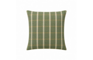 Housse de coussin à carreaux verte 40 x 40 cm