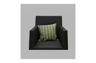 Housse de coussin à carreaux verte 40 x 40 cm
