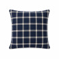 Kussenovertrek ruitmotief blauw 40 x 40 cm