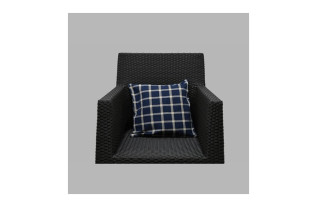 Blue checked cushion cover 40 x 40 cm