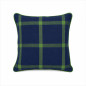 Kussenovertrek blokdesign blauw-groen 40 x 40 cm