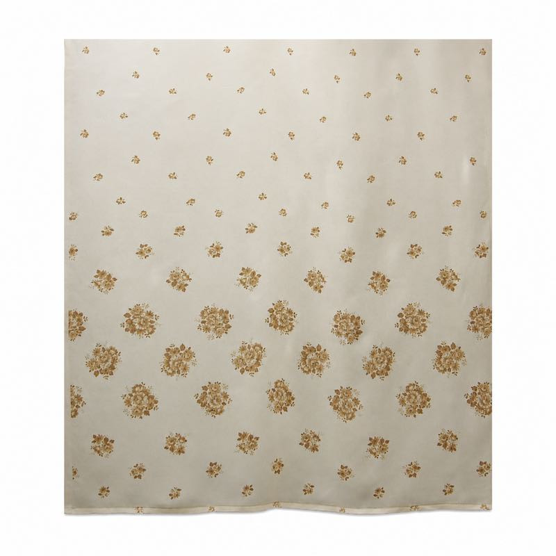 Voile ecru met bloemen