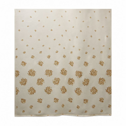 Voile ecru met bloemen