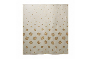 Voile ecru met bloemen