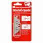 Straight replacement blades in safety dispenser
