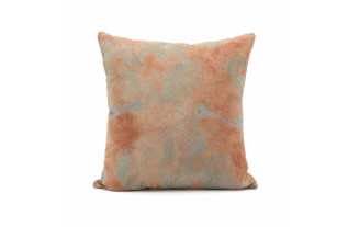 Coussin décoratif cognac et turquoise – Des tons naturels réchauffés par une touche de turquoise