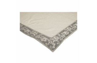 Top robe avec une bordure grise avec des feuilles