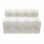 Plastic table runner with yellow summer flowers – width 40 cm