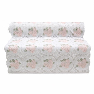 Chemin de table en plastique blanc à roses rouges – largeur