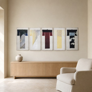 Textile artwork – ‘Kimono’ – five-panel composition – IAN
