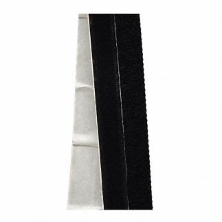 Black self-adhesive hook-and-loop tape set measuring 20 mm wide