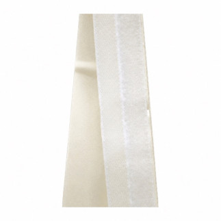 White self-adhesive hook-and-loop tape set measuring 20 mm wide