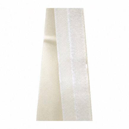 White self-adhesive hook-and-loop tape set measuring 20 mm wide