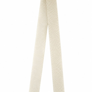 White sew-on hook tape measuring 30 mm wide
