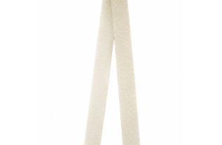 White sew-on hook tape measuring 30 mm wide