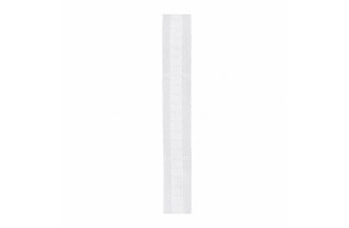 Wit plooiband van 30 mm breed voor platte plooien in vitrage