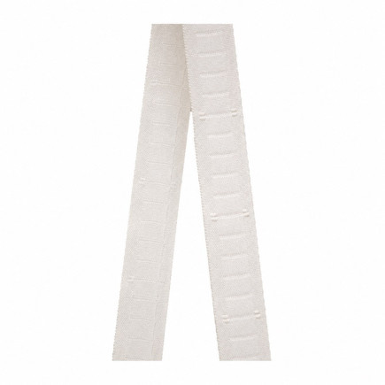 Plooiband voor platte plooien wit – 25 mm breed – aanduiding om de 5 cm