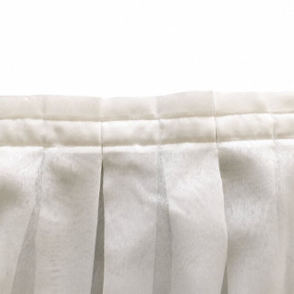 White pleat tape for flat pleats – 25 mm wide – markings every 5 cm