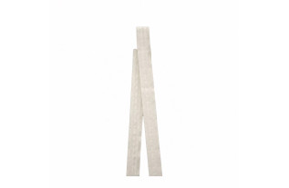 White 25 mm gathering tape for curtains with groups of four pleats