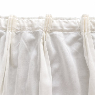 White three-pleat gathering tape – 30 mm wide – 4.50 metres