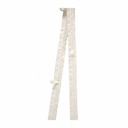 Transparent 15 mm ring tape with white thread and plastic rings for Roman blinds without battens